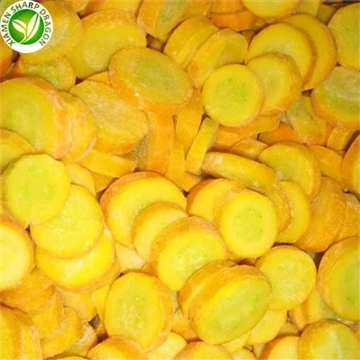 Irisan Zucchini Kuning Beku IQF dalam Karton Massal